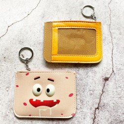 Card Holder With Purse - Yellow Smile Eyes
