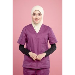 Tudung Soft Awning Half Scuba Plain - Cream