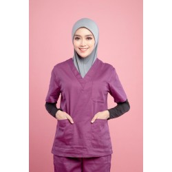 Tudung Soft Awning Half Scuba Plain - Grey