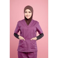 Tudung Soft Awning Half Scuba Plain - Dark Brown