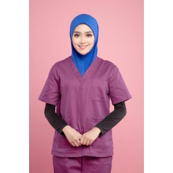 Tudung Soft Awning Half Scuba Plain - Royal Blue