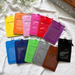 Multiple Pocket With Zip Vertical ID Card Holder