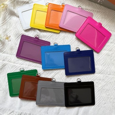 Double Pocket Horizontal ID Card Holder