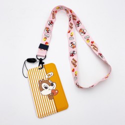 CARD HOLDER & LANYARD SET CHIP'N DALE ORANGE