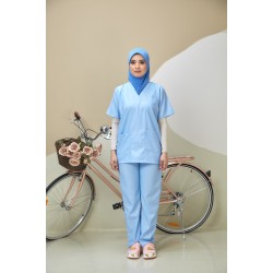 SCRUB SUIT PANT ( SELUAR SAHAJA) - BABY BLUE