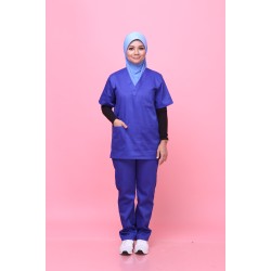 SCRUB SUIT TOP ( SELUAR SAHAJA) - BLUE