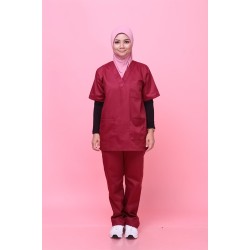 SCRUB SUIT (UNISEX) - MAROON