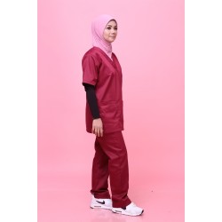 SCRUB SUIT PANT ( SELUAR SAHAJA) - MAROON