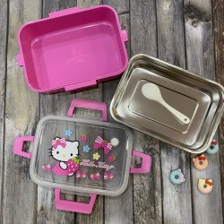 LUNCH BOX WITH INSERT (TQ16-2) - HELLO KITTY 