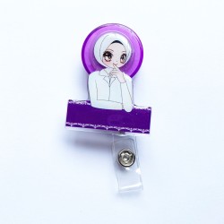 PLAIN YO-YO Hijab Nurse PURPLE