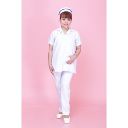 NURSE SHORT SLEEVE MATERNITY UNIFORM (ONE SET TOP & PANT)