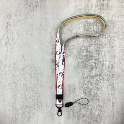 LANYARD - WHITE HELLO KITTY