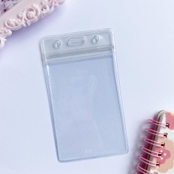 TRANSPARENT PLASTIC CARD HOLDER - VERTICAL