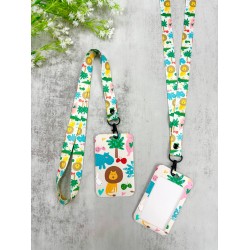 CARD HOLDER & LANYARD SET ANIMAL KINGDOM