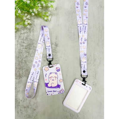 CARD HOLDER & LANYARD SET SWEET BEAR
