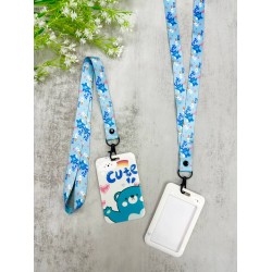 CARD HOLDER & LANYARD SET CUTE BEAR