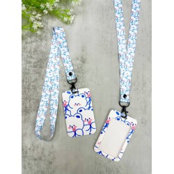 CARD HOLDER & LANYARD SET TRIPPLE BEAR
