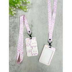 CARD HOLDER & LANYARD SET TRIPPLE BUNNY