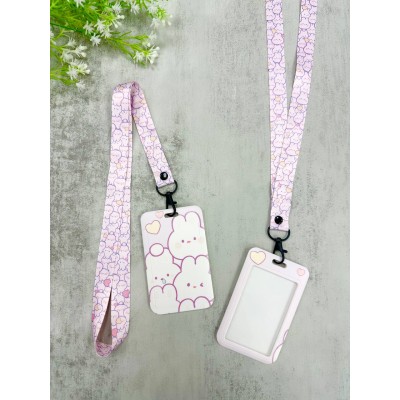 CARD HOLDER & LANYARD SET TRIPPLE BUNNY
