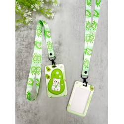 CARD HOLDER & LANYARD SET AVOCADO BEAR