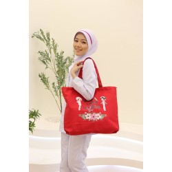 TOTE BAG WIFE MOM NURSE - RED