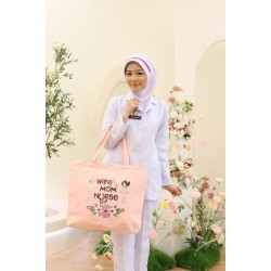 TOTE BAG WIFE MOM NURSE - LIGHT PINK