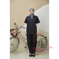 SCRUB SUIT PANT ( SELUAR SAHAJA) - BLACK