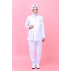 NURSE LONG SLEEVE MATERNITY UNIFORM (ONE SET TOP & PANT)