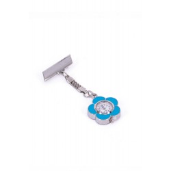 Pin Watch Metal Flower - Blue