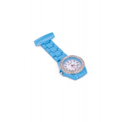 Pin Watch Metal with Diamond - Blue