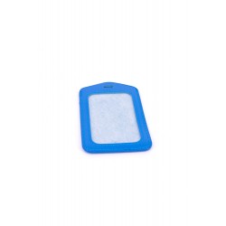 Single Pocket Vertical ID Card Holder PU Leather-LIGHT BLUE
