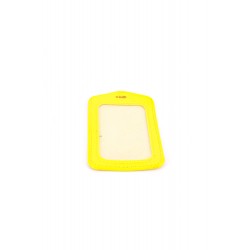 Single Pocket Vertical ID Card Holder PU Leather-YELLOW