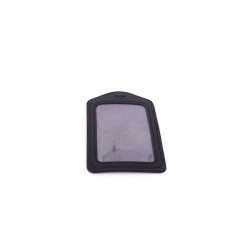 Single Pocket Vertical ID Card Holder PU Leather-BLACK
