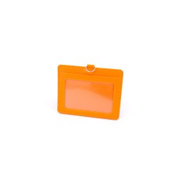  DOUBLE POCKET CARD HOLDER HORIZONTAL -ORANGE