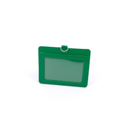  DOUBLE POCKET CARD HOLDER HORIZONTAL -GREEN