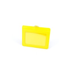  DOUBLE POCKET CARD HOLDER HORIZONTAL -YELLOW