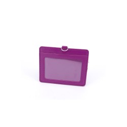  DOUBLE POCKET CARD HOLDER HORIZONTAL -PURPLE