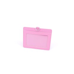  DOUBLE POCKET CARD HOLDER HORIZONTAL -LIGHT PINK