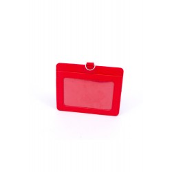  DOUBLE POCKET CARD HOLDER HORIZONTAL -RED