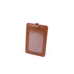 DOUBLE POCKET CARD HOLDER VERTICAL -BROWN