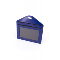 Multiple Card Holder With Zip Horizontal - DARK BLUE