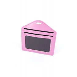 Multiple Card Holder With Zip Horizontal - PINK