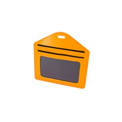 Multiple Card Holder With Zip Horizontal - ORANGE