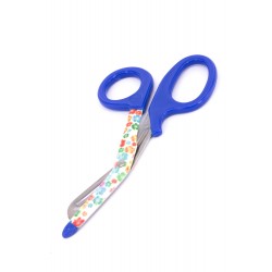 CLEARANCE STOCK Bandage Scissor Printed Flowers - Blue handle