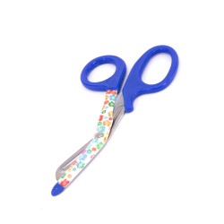 CLEARANCE STOCK Bandage Scissor Printed Flowers - Blue handle