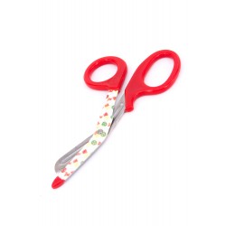CLEARANCE STOCK Bandage Scissor Printed Logo - Red handle