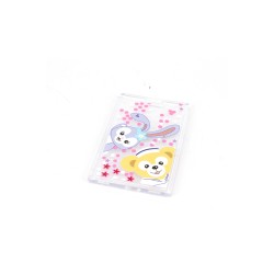 Hard Case Plastic ID Card Holder - Bunny & Teddybear