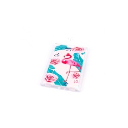 Hard Case Plastic ID Card Holder - Flamingo