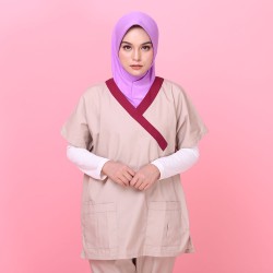 Tudung Soft Awning Full Scuba Plain- Light Purple