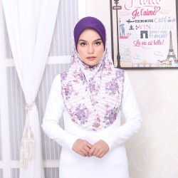 Tudung Sarung Mia Purple Petals